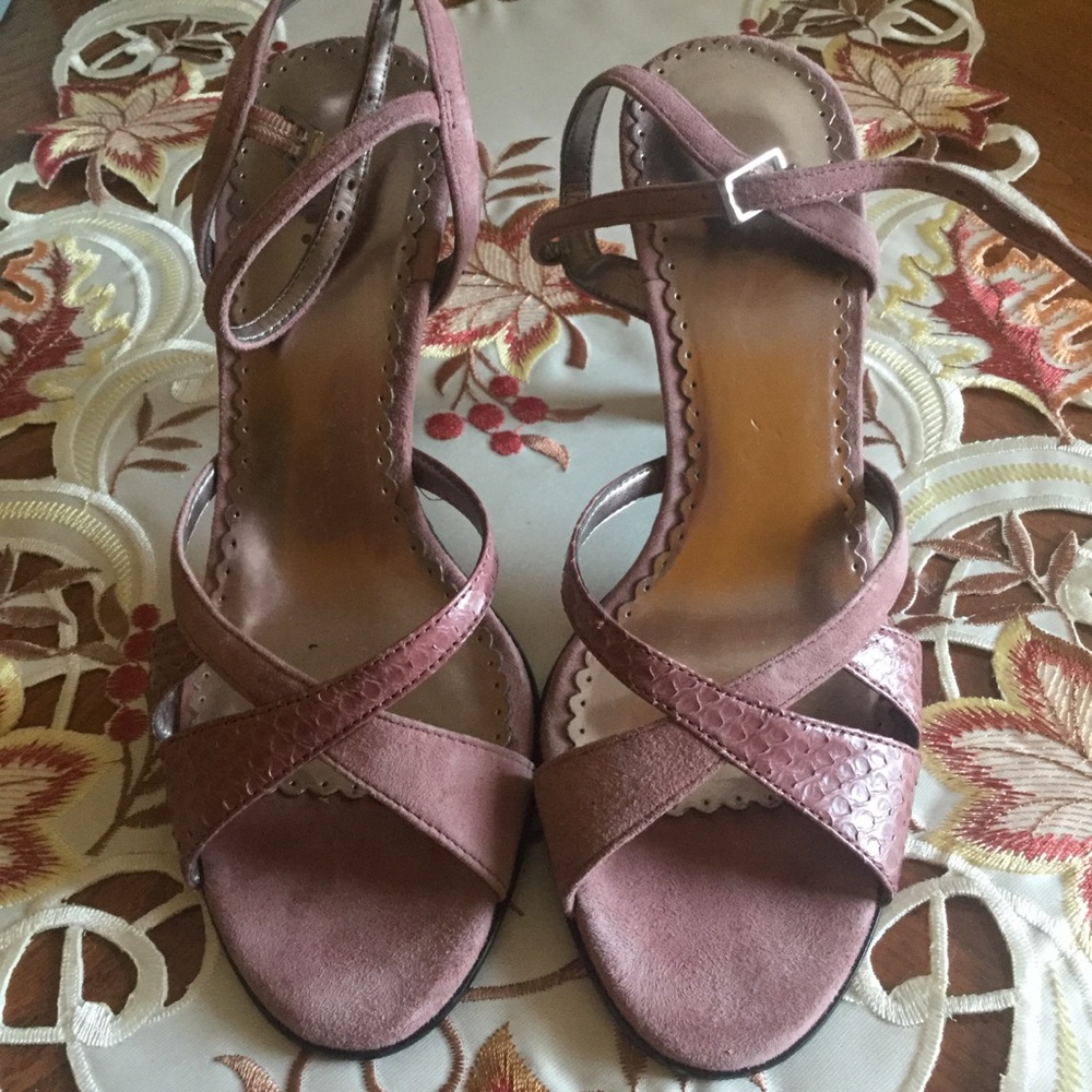 Size 4 Nordstrom Pink Mauve Strappy Heels NEW